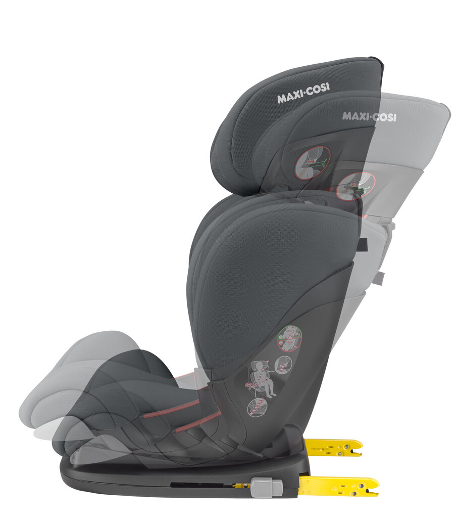 Maxi Cosi automobilinė kėdutė RodiFix AirProtect, 15-36 kg, Authentic graphite kaina ir informacija | Autokėdutės | pigu.lt