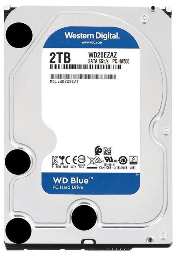 HDD внутренний жесткий диск HDD WD BLUE 2TB 3.5” SATA WD20EZAZ цена |  pigu.lt