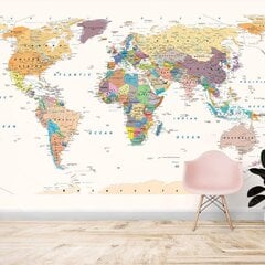 Fototapetai Detalus pasaulio žemėlapis kaina ir informacija | Fototapetai | pigu.lt