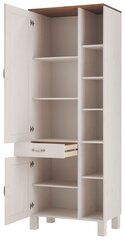 Кухонный шкафчик Notio Living Dennis 205, белый/коричневый цена и информация | Кухонные шкафчики | pigu.lt