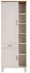 Кухонный шкафчик Notio Living Dennis 205, белый/коричневый цена и информация | Кухонные шкафчики | pigu.lt
