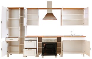 7-ių dalių virtuvės baldų komplektas Notio Living Dennis 50, baltas kaina ir informacija | Virtuvės baldų komplektai | pigu.lt