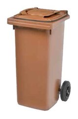 Крышка с биологическим фильтром, поглощающим неприятный запах, для мусорных контейнеров 120 л, коричневого цвета цена и информация | Уличные контейнеры, контейнеры для компоста | pigu.lt