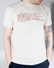 Мужская футболка бежевого цвета MINU ARM (моя любовь) цена и информация | Мужские футболки | pigu.lt