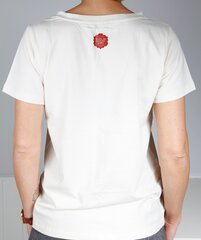 Женская футболка MUUSIKA, белая цена и информация | Женские футболки | pigu.lt