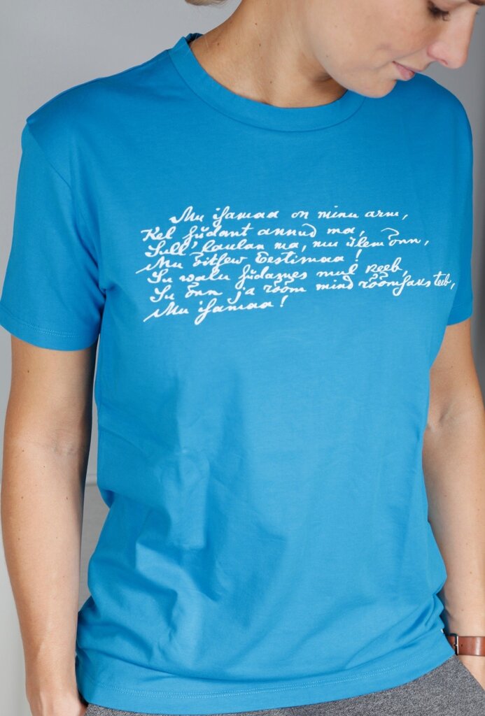 Moteriški marškinėliai My Arm, mėlyni kaina ir informacija | Marškinėliai moterims | pigu.lt