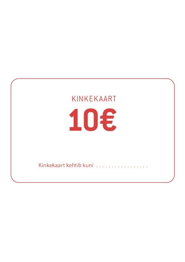 Sokisahtel 10€ vertės dovanų kortelė kaina ir informacija | Laisvalaikio kuponai | pigu.lt