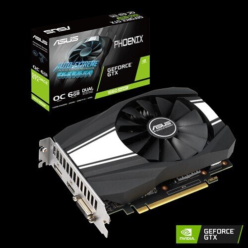 Asus PH-GTX1660S-O6G NVIDIA kaina ir informacija | Vaizdo plokštės (GPU) | pigu.lt