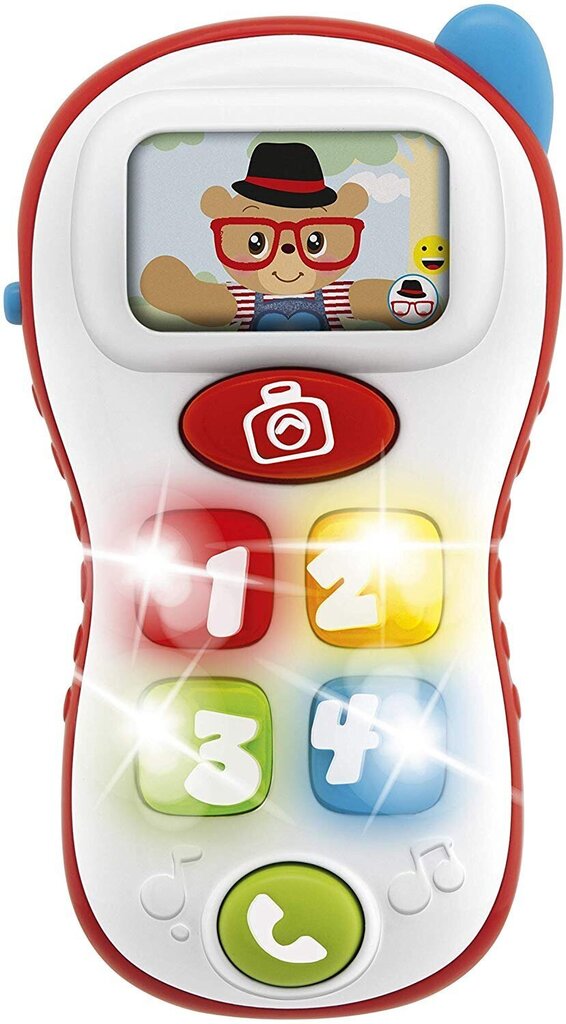 Žaislinis asmenukių mobilus telefonas Chicco LV, EN цена и информация | Žaislai kūdikiams | pigu.lt