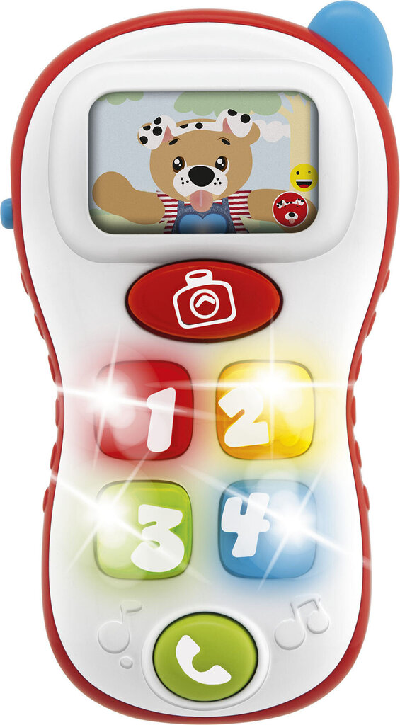 Žaislinis asmenukių mobilus telefonas Chicco LV, EN kaina ir informacija | Žaislai kūdikiams | pigu.lt