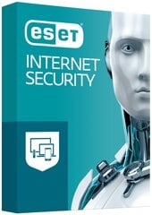 ESET Internet Security 13, 2 PC Nauja licencija 12 mėn.arba Licencijos atnaujinimas 18 mėn. цена и информация | Антивирусные программы | pigu.lt
