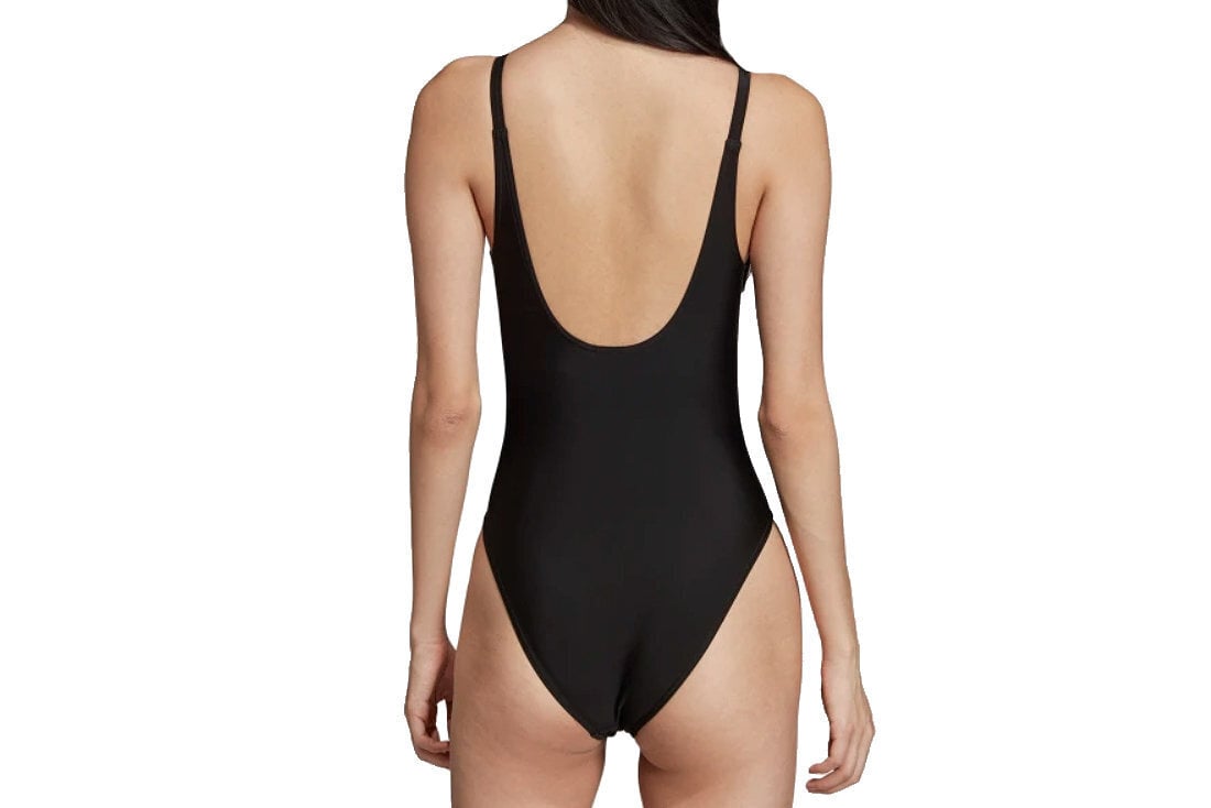 Maudymosi kostiumėlis moterims Adidas Orginals Trefoil Swim W ED7537 49280, juodas kaina ir informacija | Maudymosi kostiumėliai | pigu.lt