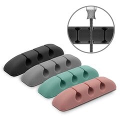 Ringke set 4x silicone self-adhesive cable organizer organizer cable clip holder multicolour (ACOR0001) цена и информация | Аксессуары для телефонов | pigu.lt