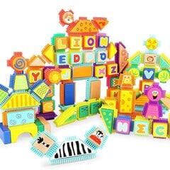 Деревянные кубики с шипами в ведерке Top, 150 шт. цена и информация | Игрушки для малышей | pigu.lt