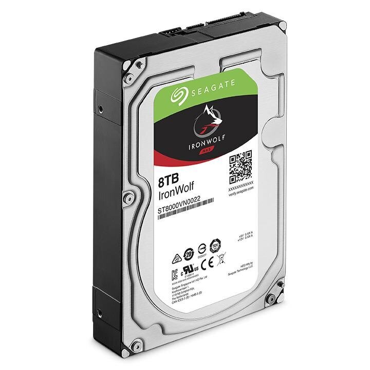 HDD Seagate NAS IronWolf 8TB 3,5" ST8000VN004 kaina ir informacija | Vidiniai kietieji diskai (HDD, SSD, Hybrid) | pigu.lt