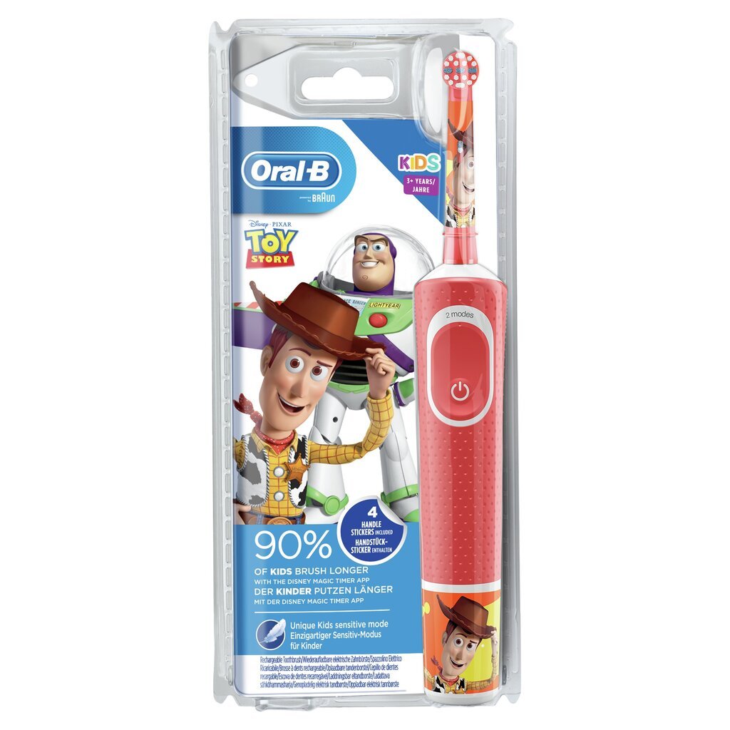 Oral-B Vitality D100 Kids Toy Story цена и информация | Elektriniai dantų šepetėliai | pigu.lt