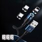 Magnetinis USB kabelis Remax FastCharging RC-102i Lightning 3A juodas 1.2m kaina ir informacija | Laidai telefonams | pigu.lt