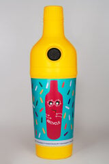 Мусорный контейнер в форме бутылки, 210 л, желтый цена и информация | Мусорные баки | pigu.lt