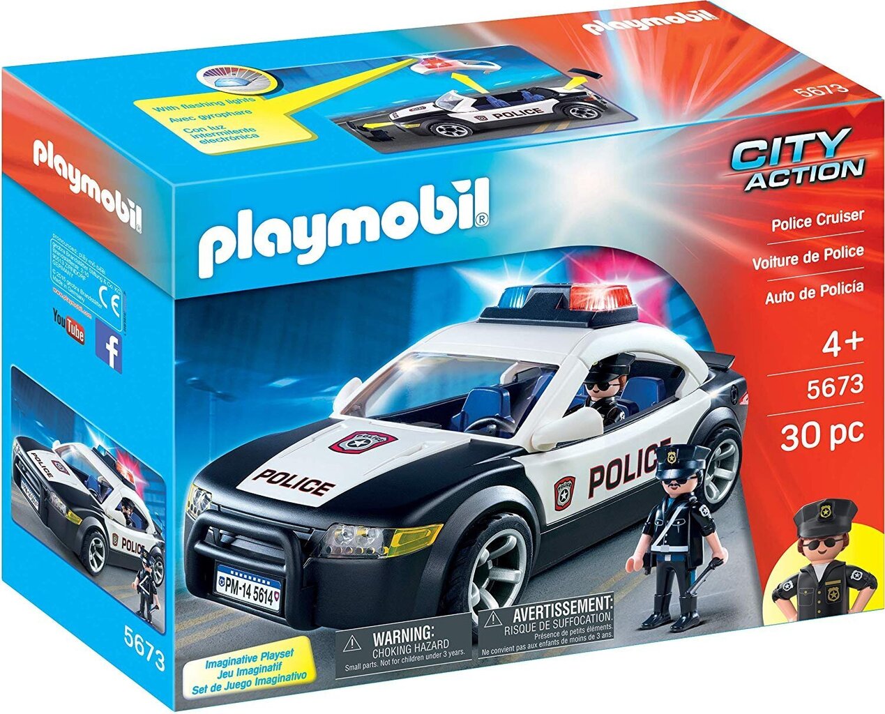 5673 PLAYMOBIL® City Action Policijos automobilis kaina ir informacija | Konstruktoriai ir kaladėlės | pigu.lt