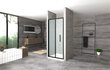 Dušo durys REA Rapid Fold black mat 70,80,90,100 cm цена и информация | Dušo durys ir sienelės | pigu.lt