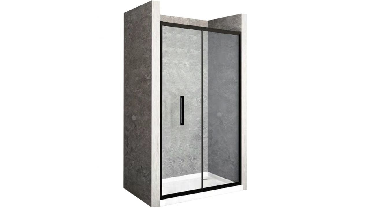 Dušo durys REA Rapid Fold black mat 70,80,90,100 cm цена и информация | Dušo durys ir sienelės | pigu.lt