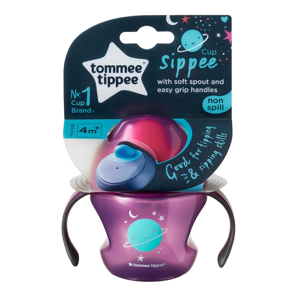 Tommee Tippee puodelis Weaning Sippee mergaitei 4m+, 150 ml, 447150 цена и информация | Buteliukai kūdikiams ir jų priedai | pigu.lt
