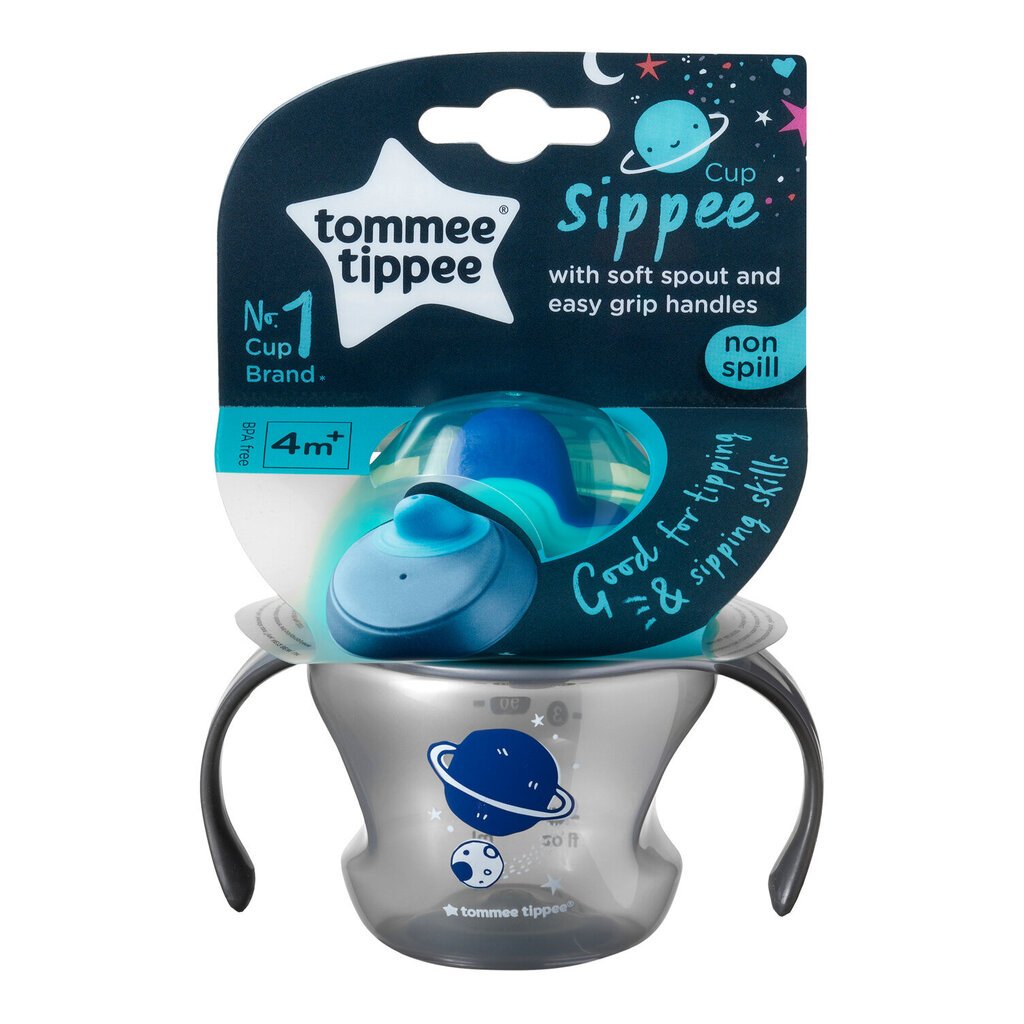 Puodelis berniukui Tommee Tippee Weaning Sippee, 447151, 4m+, 150 ml kaina ir informacija | Buteliukai kūdikiams ir jų priedai | pigu.lt