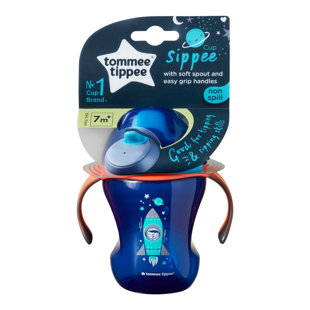 Tommee Tippee mokomasis puodelis berniukui 7m+, 447153 kaina ir informacija | Buteliukai kūdikiams ir jų priedai | pigu.lt