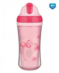 Canpol Babies sportinis puodelis su silikoniniu šiaudeliu Flamingo 260ml, 74/050 kaina ir informacija | Buteliukai kūdikiams ir jų priedai | pigu.lt