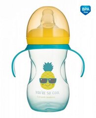Canpol Babies mokomasis puodelis su silikoniniu snapeliu So Cool 270ml, 6+ mėn, turkio spalvos, 57/304 kaina ir informacija | Buteliukai kūdikiams ir jų priedai | pigu.lt