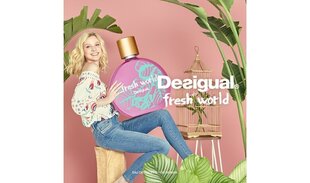 Набор Desigual Fresh World для женщин: туалетная вода EDT 100 мл + Desigual косметичка цена и информация | Женские духи | pigu.lt