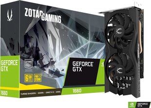 Zotac ZT-T16600K-10M graphics card NVIDIA GeForce GTX 1660 6 GB GDDR5 цена и информация | Видеокарты (GPU) | pigu.lt