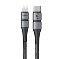 Кабель Baseus BMX MFI USB Type C PD 18W / Lightning 1.2 м, серый (CATLSJ-AG1) цена и информация | Кабели для телефонов | pigu.lt