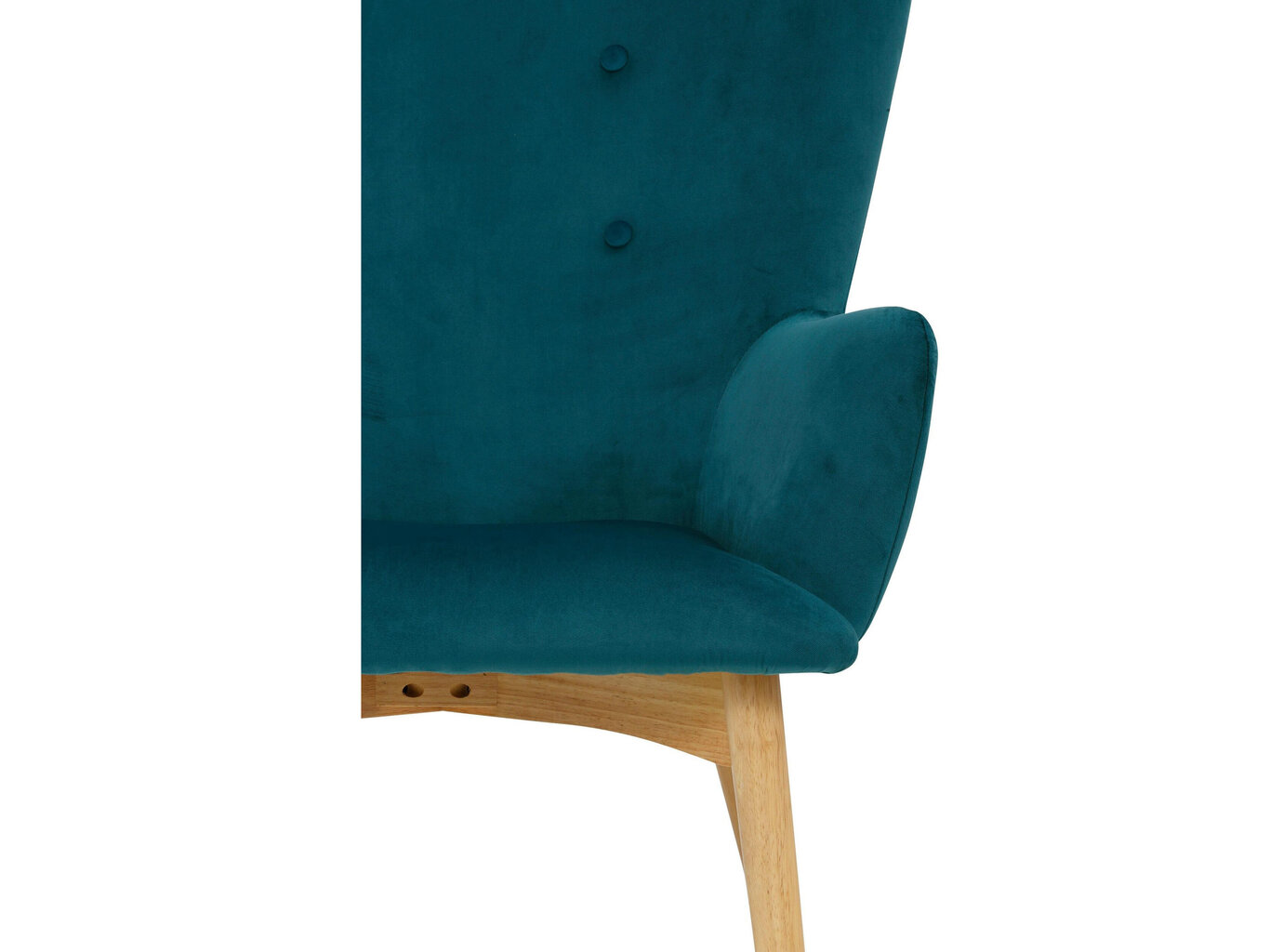 Fotelis su pakoju Notio Living Newman, mėlynas kaina ir informacija | Svetainės foteliai | pigu.lt