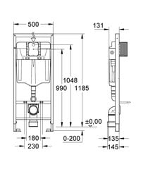 Grohe Rapid SL GD2, WC рама 38528001 цена и информация | Унитазы | pigu.lt