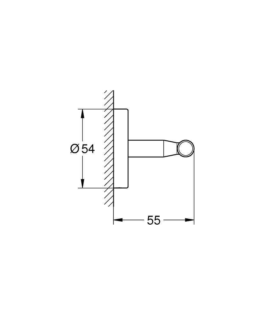 Grohe BauCosmopolitan kabliukas 40461001 цена и информация | Vonios kambario aksesuarai | pigu.lt