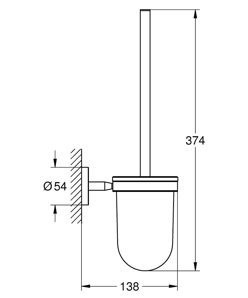 Grohe BauCosmopolitan tualeto šepečio komplektas 40463001 kaina ir informacija | Vonios kambario aksesuarai | pigu.lt