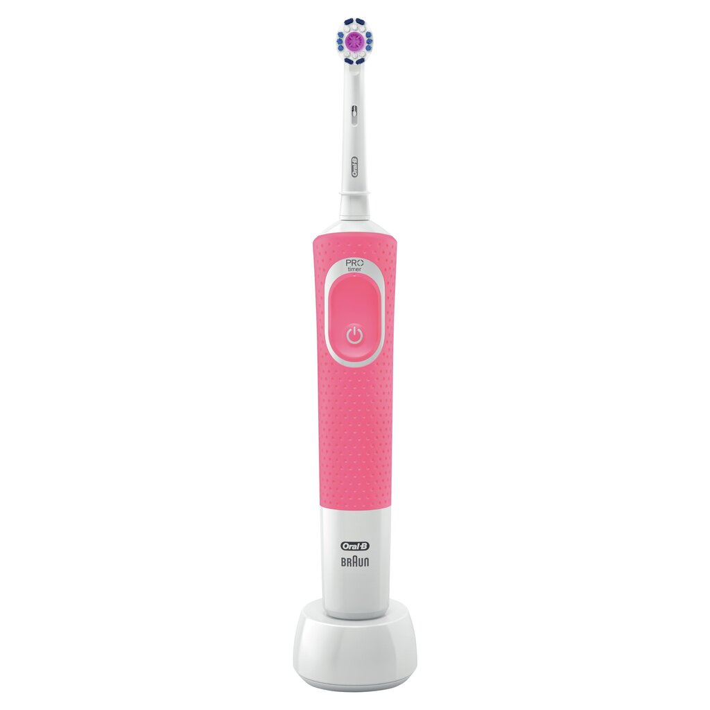 Oral-B Vitality 100 Pink 3D White цена и информация | Elektriniai dantų šepetėliai | pigu.lt