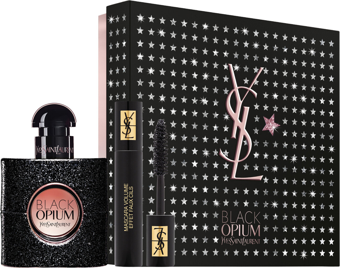 Rinkinys Yves Saint Laurent Black Opium: EDP moterims 30 ml + blakstienų tušas 2 ml kaina ir informacija | Kvepalai moterims | pigu.lt