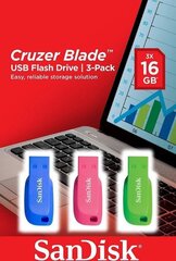 SanDisk Cruzer Blade 16GB USB 2.0 kaina ir informacija | USB laikmenos | pigu.lt