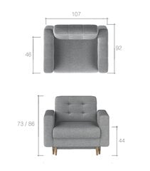 Кресло Asgard, розовое цена и информация | Кресла в гостиную | pigu.lt