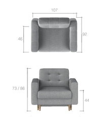 Кресло Asgard, темно-желтое цена и информация | Кресла в гостиную | pigu.lt