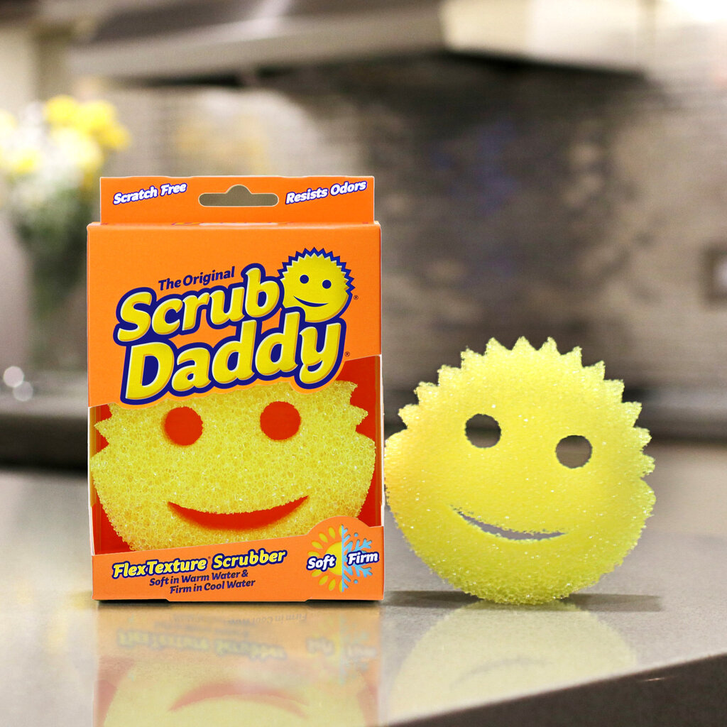 Kempinėlė Scrub Daddy Original, geltona kaina ir informacija | Valymo reikmenys ir priedai | pigu.lt