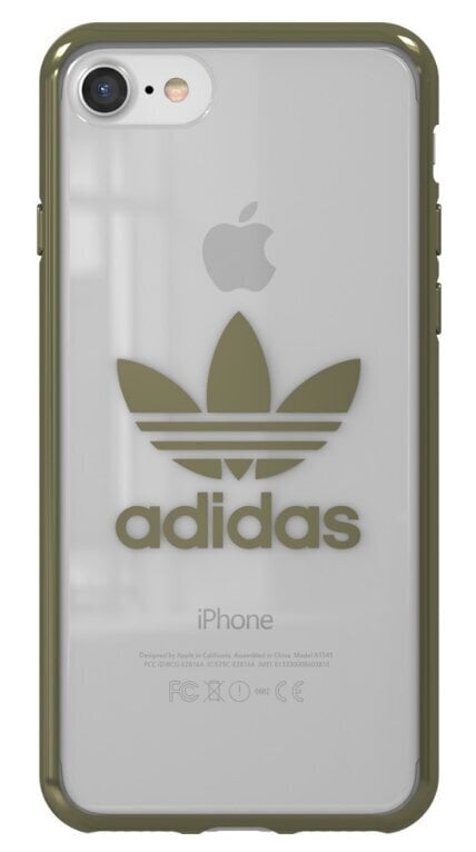 Adidas Nugarėlė telefonui Apple iPhone 7 / 8, Skaidri/Žalia цена и информация | Telefono dėklai | pigu.lt