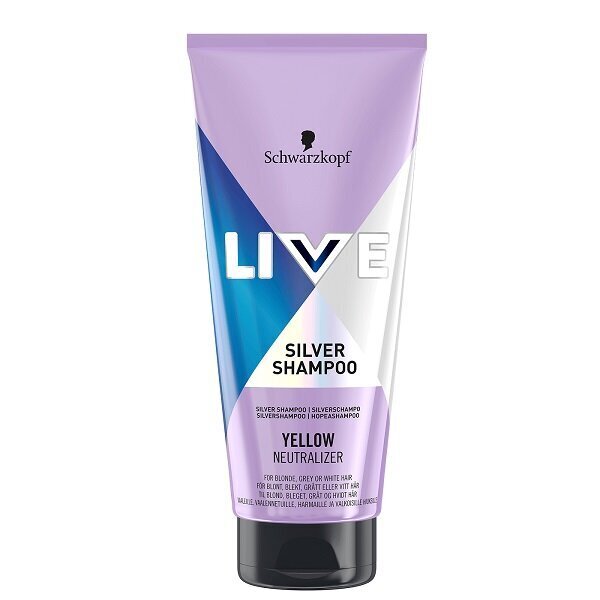 Geltonus tonus neutralizuojantis šampūnas šviesiems plaukams Schwarzkopf Live, 200 ml kaina ir informacija | Šampūnai | pigu.lt