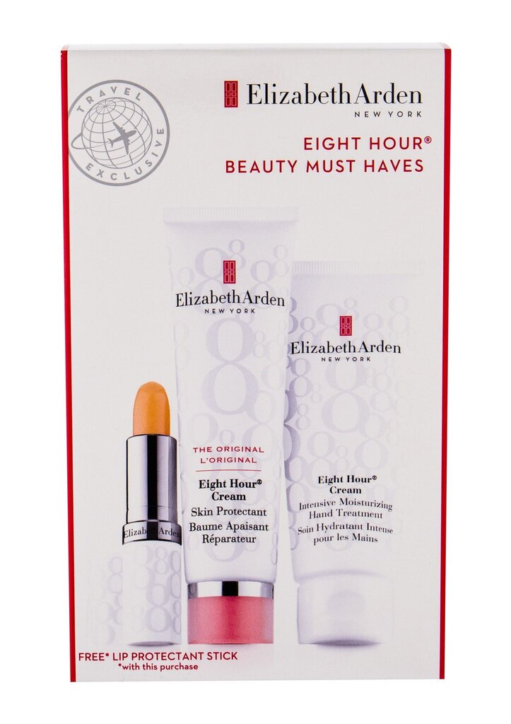 Kosmetikos rinkinys Elizabeth Arden Eight Hour: kremas 50 ml + rankų kremas 75 ml + lūpų balzamas 3,7 g цена и информация | Veido kremai | pigu.lt