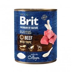 Brit Premium by Nature Beef with Tripes консервы для собак 800г цена и информация | Brit Premium Товары для животных | pigu.lt