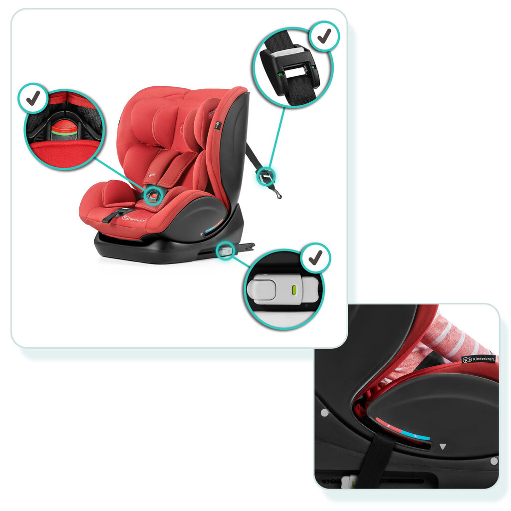 Automobilinė kėdutė Kinderkraft Myway, 0-36 kg, black kaina ir informacija | Autokėdutės | pigu.lt