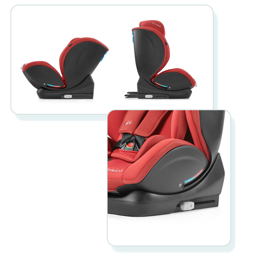 Automobilinė kėdutė Kinderkraft Myway, 0-36 kg, red kaina ir informacija | Autokėdutės | pigu.lt