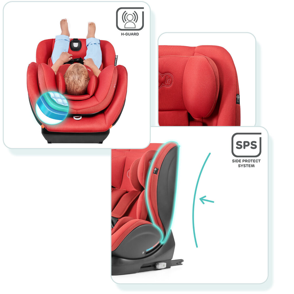 Automobilinė kėdutė Kinderkraft Myway, 0-36 kg, red kaina ir informacija | Autokėdutės | pigu.lt